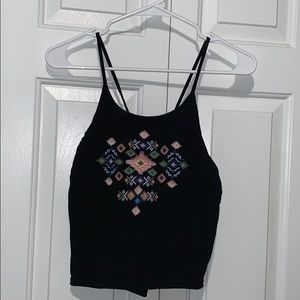 Cross back crop top
